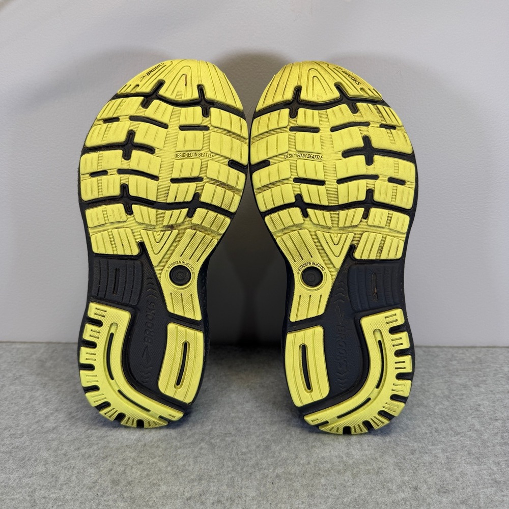 Brooks Ghost Men's Gray and Yellow Running Shoes - Picture 8 of 10